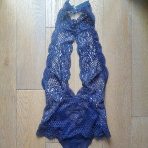 Lingerie One Piece Navy High Neck Keyhole Bodysuit Victoria's Secret